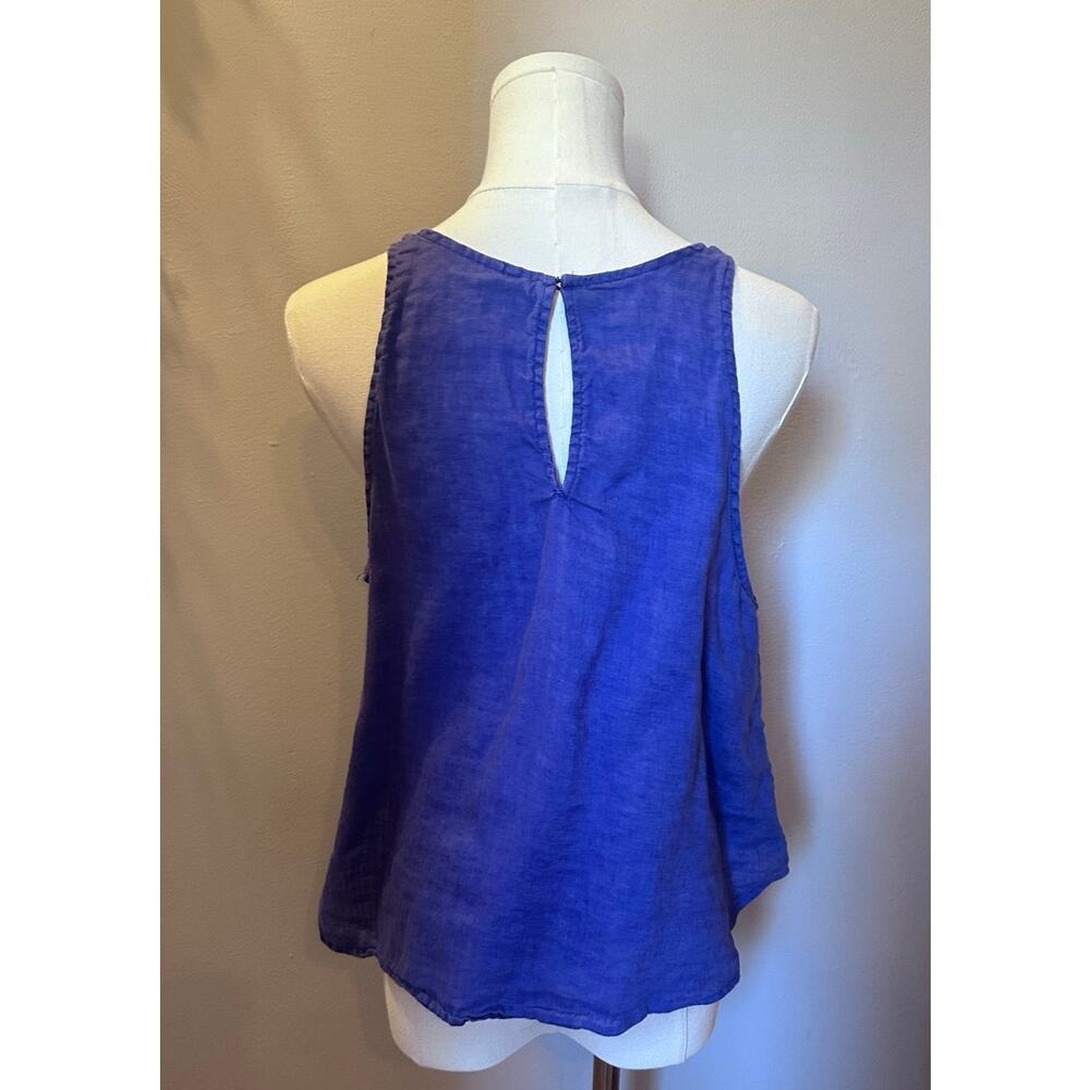 Maeve purple Linen Racerback Tank - Picture 3 of 10
